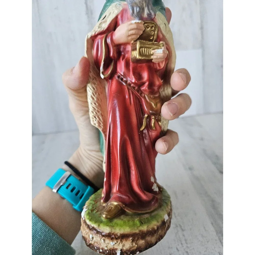 Vintage Italian‎ chalkware wiseman nativity village Italy Xmas statue religious